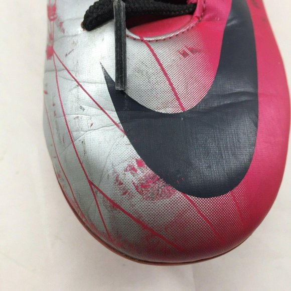 Nike Shoe Soccer Mercurial Miracle FG Mens 6 Cherry/Obsidian/Silver (Pink/Grey) main image 8